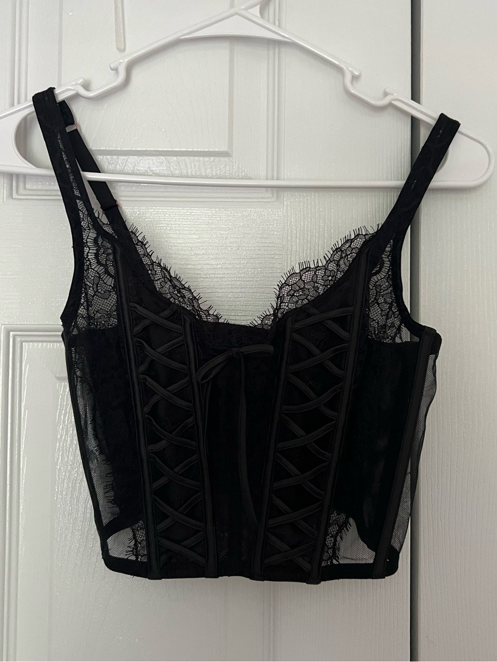 Victoria Secret Black Lace Corset Top
